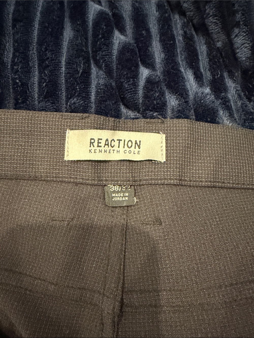 Reaction Kenneth Cole Black Textured Dress Pants 38x32
